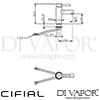 Cifial 32404TH-X20 U PVD X20 Techno Mono Basin Mixer Tap Dimensions